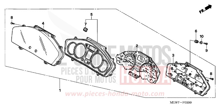 METER for Deauville ABS PEARL CONCOURS BLACK (NHA65) from 2008